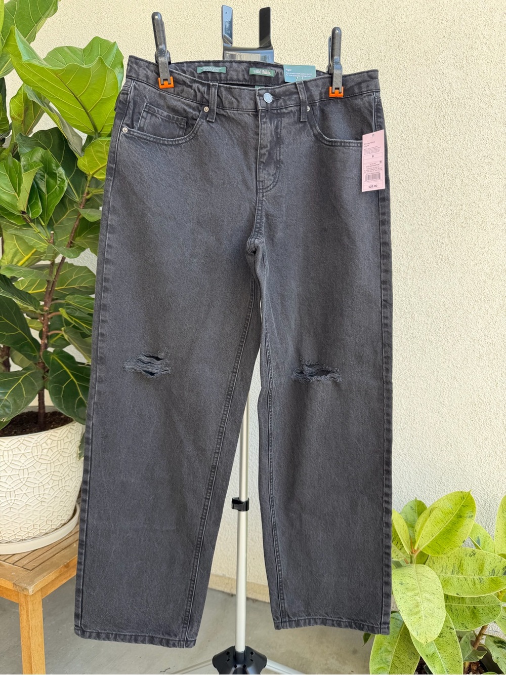 wild fable faded black high-rise relaxed straight jeans